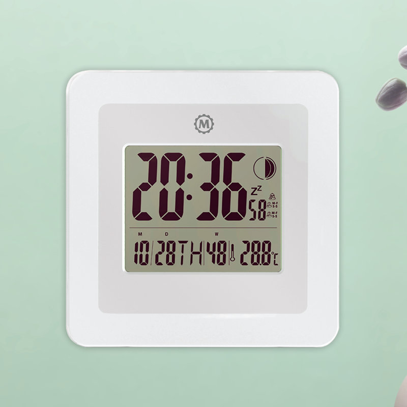 Marathon Watch Company Digital Wall Clock with Day, Date, Week Number